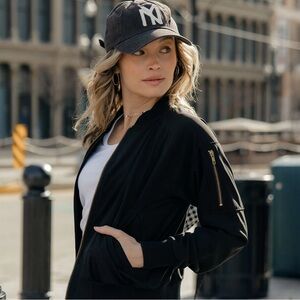 Albion Classic Black Bomber Jacket